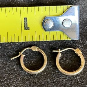 Tiny gold hoop earrings #4